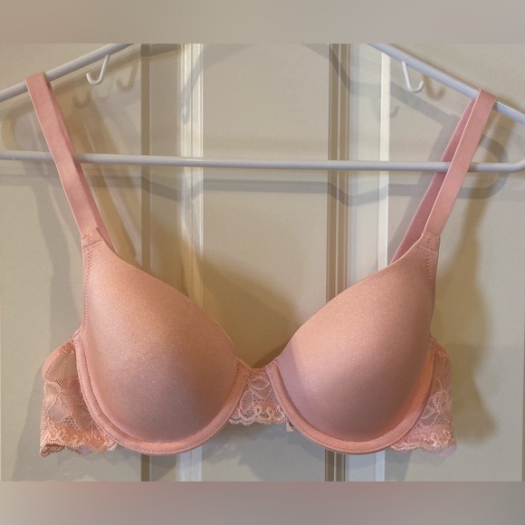 Wacoal Light Pink Lace Trim Lightly Lined Underwire Bra Women’s Size 34B - Picture 1 of 4